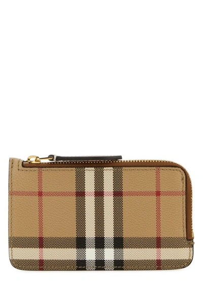 Burberry Women Printed Canvas Card Holder In Multicolor