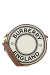 BURBERRY BURBERRY WOMAN TWO-TONE CANVAS AND LEATHER LOUISE CROSSBODY BAG
