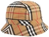 BURBERRY BURBERRY WOMEN CAMEL BUCKET CHECKED COTTON-BLEND TWILL SIZE SMALL HAT