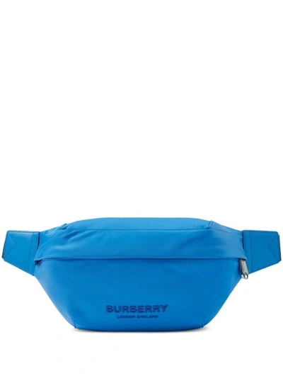 Burberry Women Sonny Nylon Belt Bag In Blue
