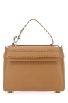 Chloé Chloe Women Camel Leather Small Nacha Handbag In Brown