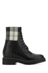 Chloé Leather Boots With Fabric Inserts And A Rounded Toe In Black