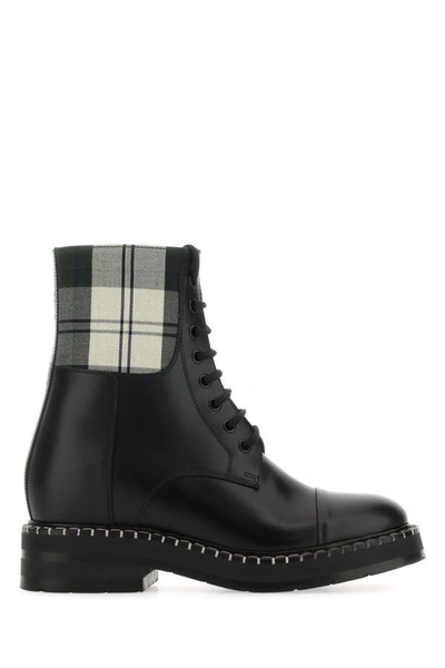 CHLOÉ CHLOE WOMEN BLACK LEATHER ANKLE BOOTS