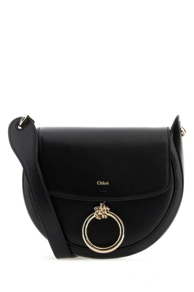 Chloé Chloe Woman Black Leather Small Arlene Crossbody Bag