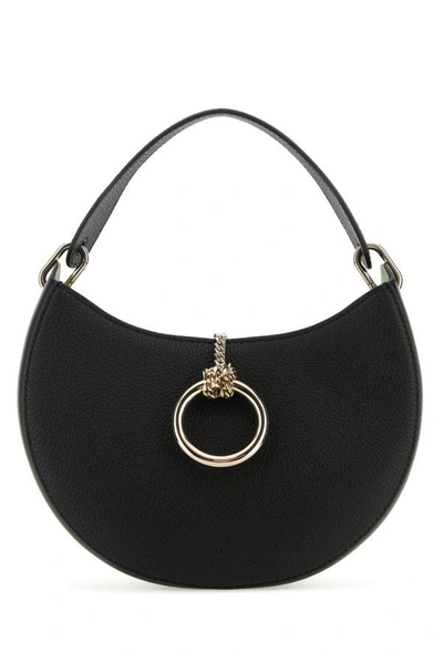 Chloé Small Arlene Calf Leather Shoulder Bag In Black