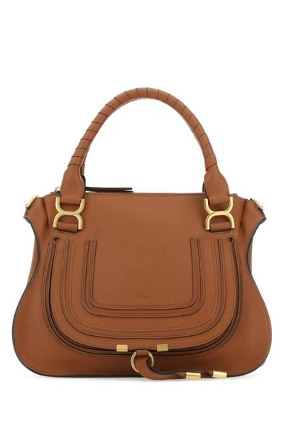 CHLOÉ CHLOE WOMAN BROWN LEATHER MEDIUM MARCIE HANDBAG