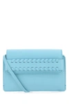 CHLOÉ CHLOE WOMAN LIGHT BLUE LEATHER MONY CROSSBODY BAG