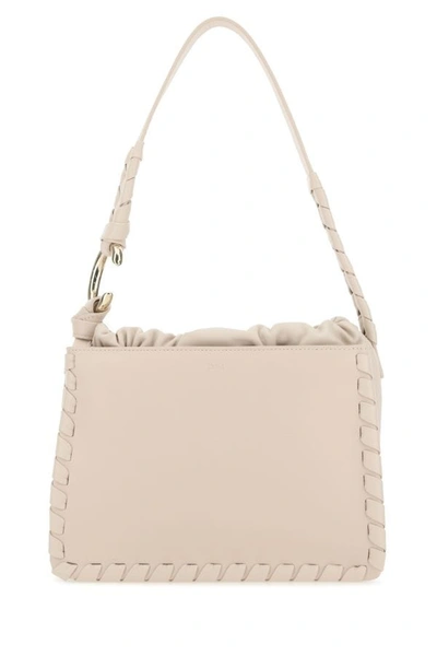 CHLOÉ CHLOE WOMEN POWDER PINK LEATHER MATE SHOULDER BAG