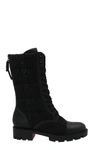 Christian Louboutin Logo Embossed Boots In Black