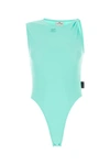 Courrèges Tech Jersey Twist Bodysuit In Blue