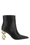 CULT GAIA CULT GAIA WOMAN BLACK LEATHER ZELMA ANKLE BOOTS