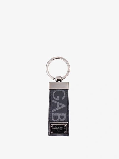 Dolce & Gabbana Man Keychain Man Black Key Rings