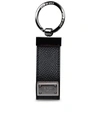 Dolce & Gabbana Calfskin Key Chain With Logo Tag In Black