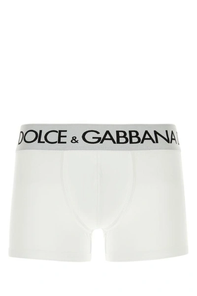 Dolce & Gabbana Man White Stretch Cotton Boxer Set