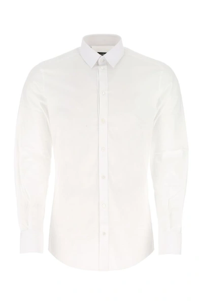 Dolce & Gabbana White Stretch Poplin Shirt