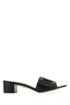 DOLCE & GABBANA DOLCE & GABBANA WOMAN BLACK LEATHER CRYSTAL 40 MULES