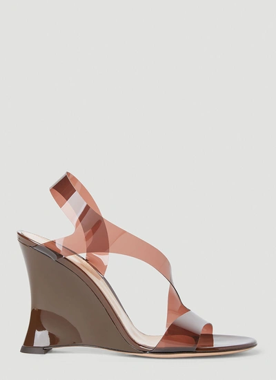 Gianvito Rossi G32231 Glass Wedge Heels In Brown