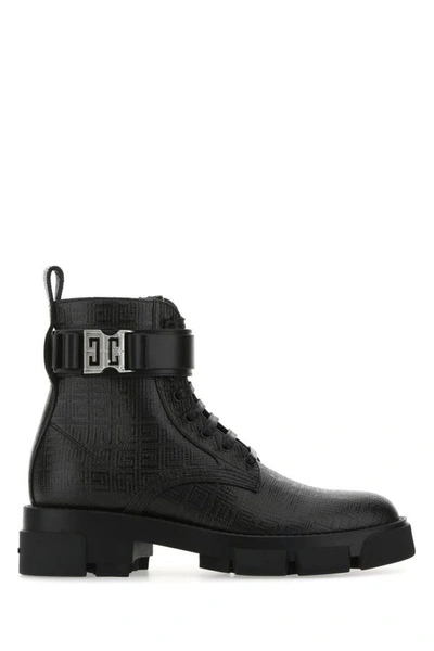 GIVENCHY GIVENCHY WOMAN BLACK LEATHER TERRA ANKLE BOOTS