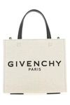 GIVENCHY GIVENCHY WOMAN IVORY CANVAS MINI G-TOTE HANDBAG