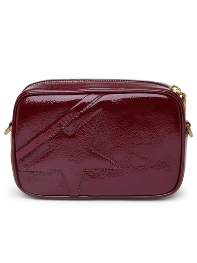 Golden Goose Woman Star Crossbody Bag In Burgundy Leather In Multicolor