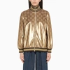 GUCCI GUCCI CAMEL JACKET IN COATED FABRIC WOMEN