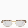 GUCCI GUCCI RECTANGULAR BEIGE SUNGLASSES MEN