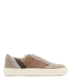 BURBERRY Taupe Salmond Check Trainers