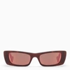 GUCCI GUCCI TORTOISESHELL RECTANGULAR SUNGLASSES WOMEN