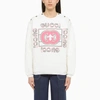 Gucci Interlocking G Quilted Sweatshirt In White