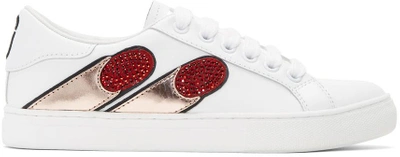 Marc Jacobs Empire Finger Low Top Trainers In White Multi