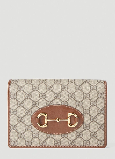 Gucci Horsebit 1955 Wrist Wallet Female Brown