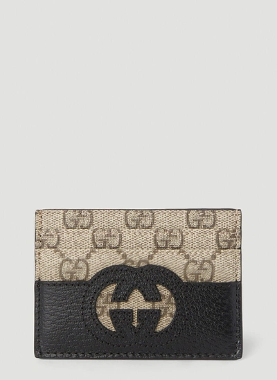 Gucci Women Monogram Card Holder In Cream