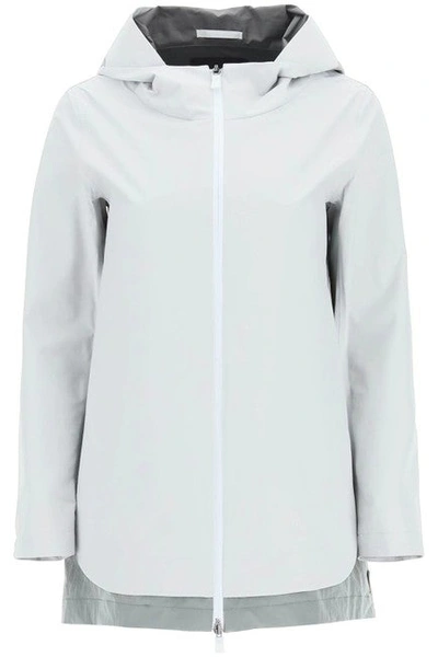 Herno Laminar Women Grey In Gore-tex 2l And Opalescent Jacket In White