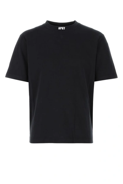 HERON PRESTON HERON PRESTON MAN BLACK COTTON OVERSIZE T-SHIRT