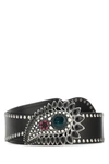 Isabel Marant Aliette Embellished Leather Belt In Black