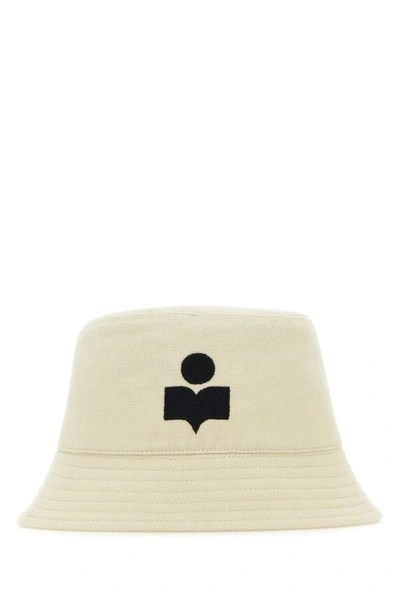 ISABEL MARANT ISABEL MARANT WOMAN IVORY COTTON HALEY BUCKET HAT