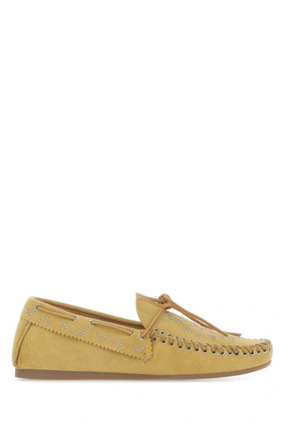 Isabel Marant Stud-detailled Round-toe Loafers In Yellow
