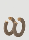 Jacquemus La Créole Line Hoop Earrings In Cream