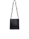 JIL SANDER JIL SANDER MAN JIL SANDER MEDIUM TANGLE BAG IN BLACK LEATHER