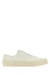 Jil Sander Calf Leather Lace-up Sneakers In White
