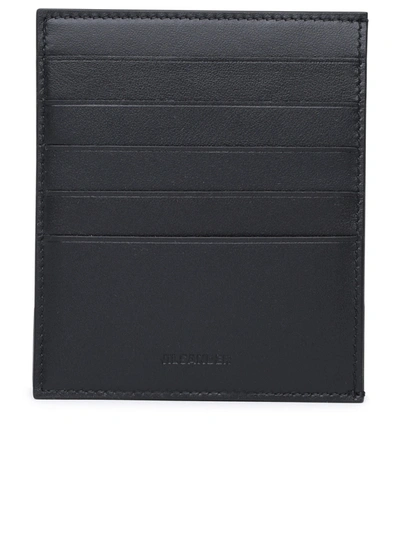 Jil Sander Man Porta Carte In Pelle Nero In Black