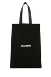 Jil Sander Large Rectangular Tote Bag With Dual Handles In Black