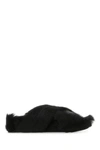 Jil Sander Black Fur Slippers