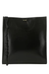 Jil Sander Women Black Leather Large Tangle Shoulder Bag In Black