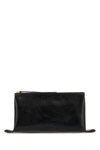 Jil Sander Logo Embossed Zipped Clutch Bag In Black