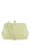 JIL SANDER JIL SANDER WOMAN PASTEL GREEN LEATHER MICRO GOJI CROSSBODY BAG