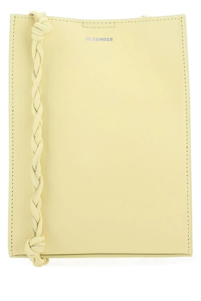 Jil Sander Woman Pastel Yellow Leather Small Tangle Shoulder Bag