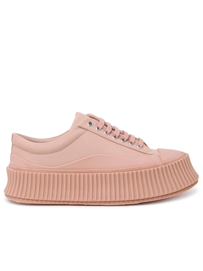Jil Sander Woman Pink Canvas Sneakers