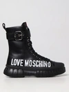 LOVE MOSCHINO LOVE MOSCHINO WOMEN BLACK FLAT WOMEN BOOTS/BOOTIES BOOTS/BOOTIES