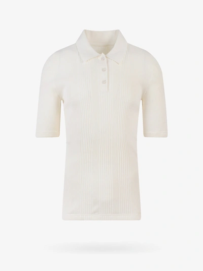 MAISON MARGIELA MAISON MARGIELA MAN COTTON POLO SHIRT MAN WHITE POLO SHIRTS